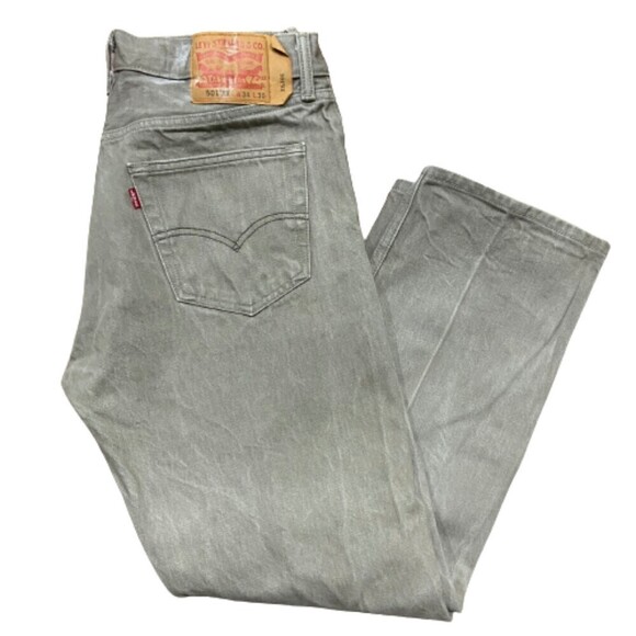 Levi's 501 XX Shrink To Fit Tan Classic Straight Leg Denim Jeans Men's 34 x 30 - Picture 1 of 8